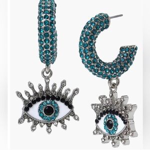Kurt Geiger London earrings with Huggie evil eye drops